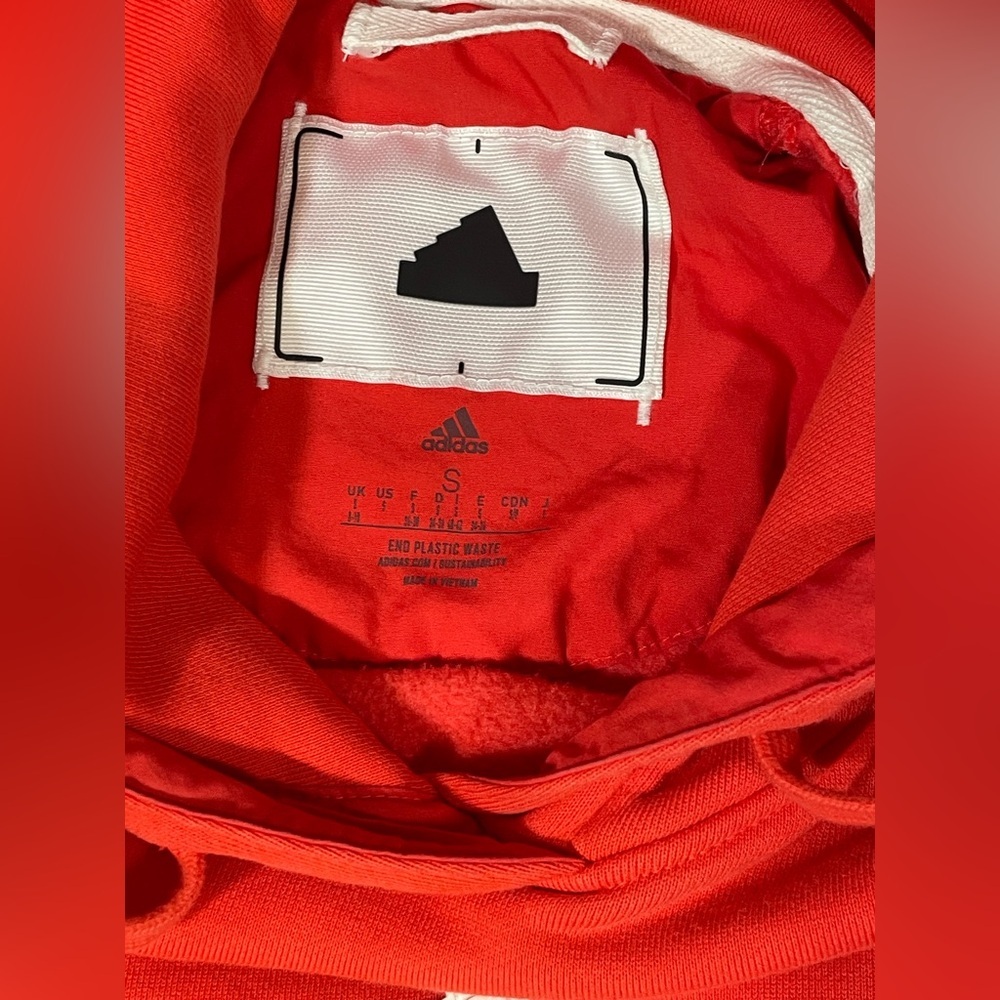 Adidas Sportswear Women's OVERSIZED HOODED SWEATSHIRT Orange M HN6826 - Picture 3 of 7